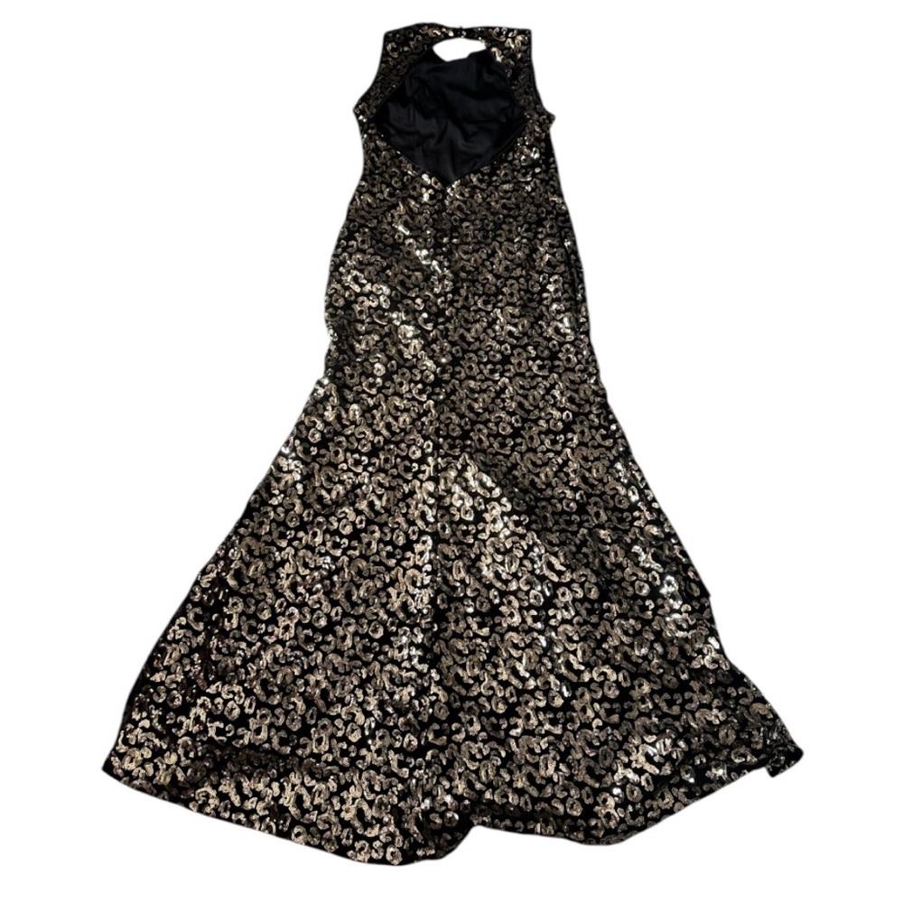 Lulu's Black and Silver Sequin Maxi Gown - Picture 4 of 9